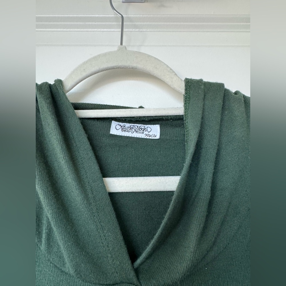 Lauren Moshi Stars & Rainbow Eye Royal Green Oversized Hoodie with thumb holes - Picture 4 of 6